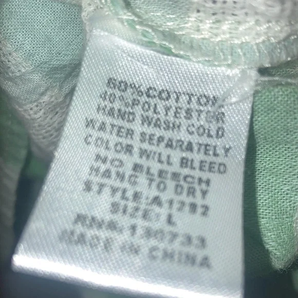 Seafoam and White Umgee Dress. Size L - Picture 5 of 6